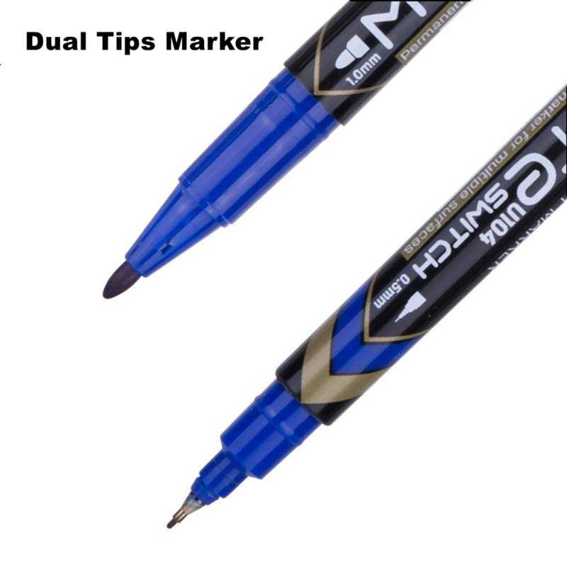 3 KOM DELI trajni markeri Olovka za crtanje s dva vrha za slikanje i označavanje s Fineliner olovkom za pisanje