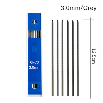 3,0 mm 2,0 mm metalo meno eskizų mechaniniai pieštukai su pilkai raudonais 2B laidais Inžinerinis piešinys, kūrimas, automatinis pieštukas, raštinės reikmenys