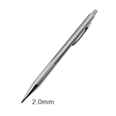 3,0 mm 2,0 mm metalo meno eskizų mechaniniai pieštukai su pilkai raudonais 2B laidais Inžinerinis piešinys, kūrimas, automatinis pieštukas, raštinės reikmenys