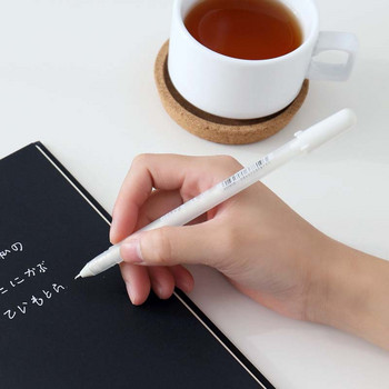 3PCS Гелова химикалка Бял цвят 0,5 mm 0,8 mm 1,0 mm High Light Marke Pen Черен картон Художествена писалка за рисуване White Line Pen Ученически пособия