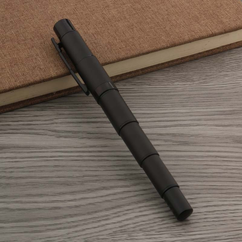 Visokokvalitetna 07 matirana crna kemijska olovka s bambusovim potpisom Roler kuglična olovka s tintom Student Ured Školski pribor Novo