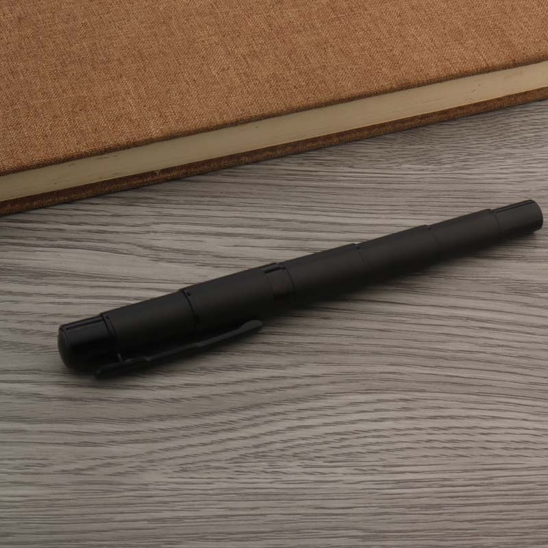 Visokokvalitetna 07 matirana crna kemijska olovka s bambusovim potpisom Roler kuglična olovka s tintom Student Ured Školski pribor Novo