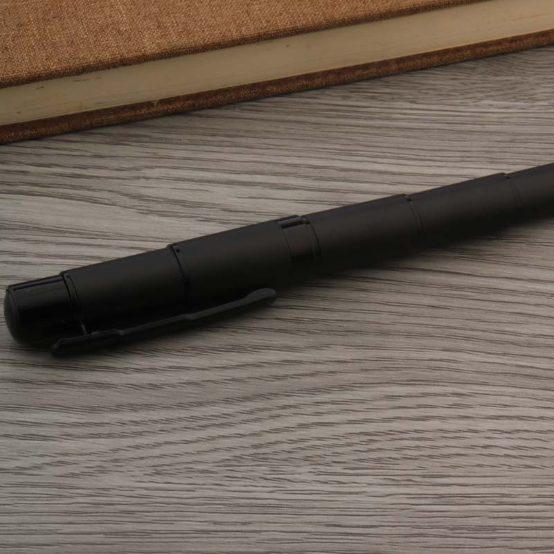 Visokokvalitetna 07 matirana crna kemijska olovka s bambusovim potpisom Roler kuglična olovka s tintom Student Ured Školski pribor Novo