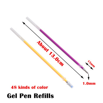 12/24/36/48 Colors Flash Gel Pen Highlight Cute Candy Color Full Shinning Refill For Children Painting Graffiti Art Supply