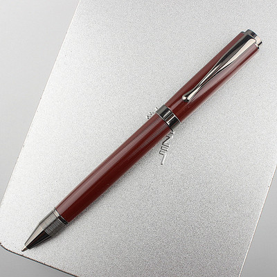 Комплект метална химикалка с пълнители за училищен офис Черен материал Въртящи се канцеларски принадлежности Химикалки