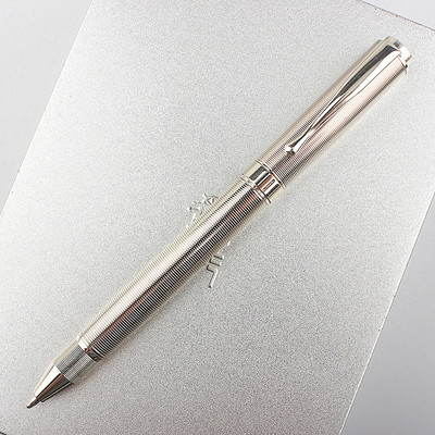 Комплект метална химикалка с пълнители за училищен офис Черен материал Въртящи се канцеларски принадлежности Химикалки