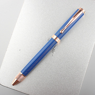 Комплект метална химикалка с пълнители за училищен офис Черен материал Въртящи се канцеларски принадлежности Химикалки