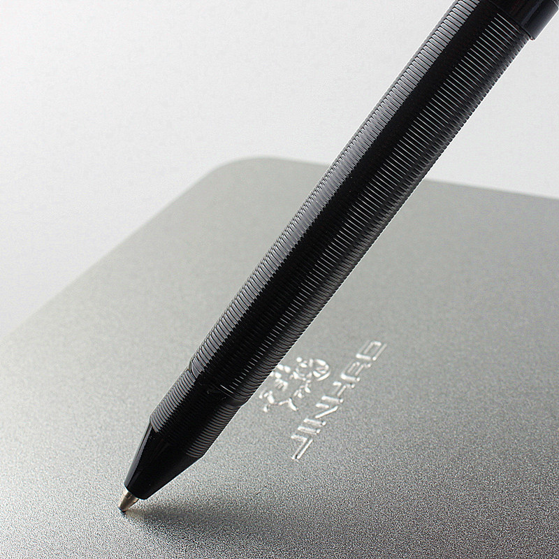 Комплект метална химикалка с пълнители за училищен офис Черен материал Въртящи се канцеларски принадлежности Химикалки