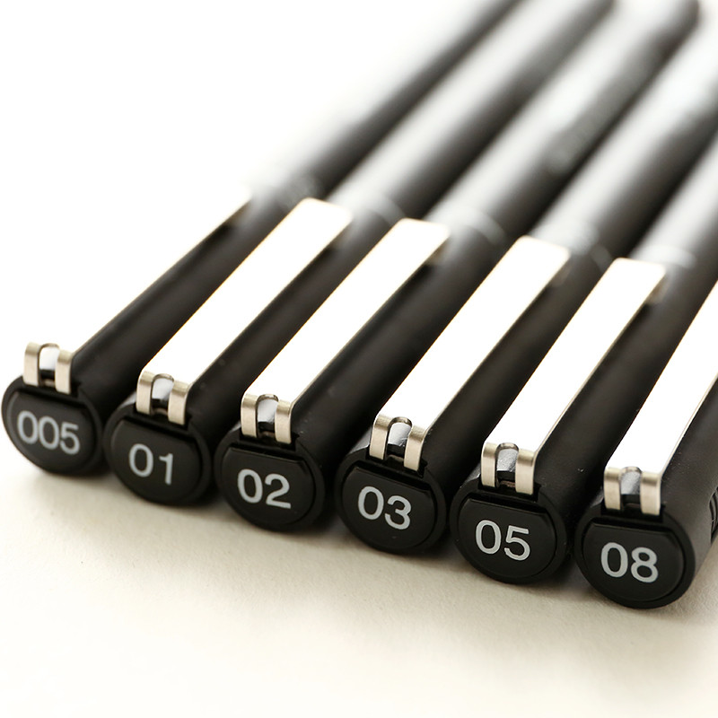 1kom UNI Needle Pen Pen Pen-200 Vodootporna studentska crtaća crtaća crna olovka za crtanje.