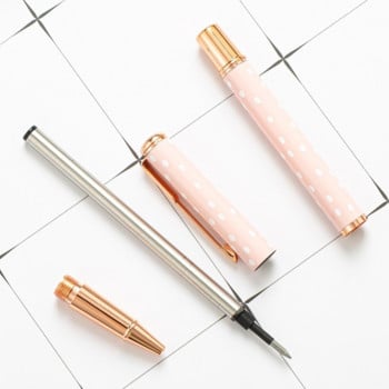 1 Pieces Stripe Dot Luxury Roller Ballpoint Pen Metal Rollerball Γραφική ύλη Σχολικά προμήθειες Γραφείου στυλό υψηλής ποιότητας