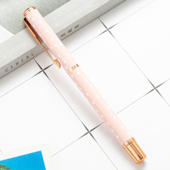 1 Pieces Stripe Dot Luxury Roller Ballpoint Pen Metal Rollerball Γραφική ύλη Σχολικά προμήθειες Γραφείου στυλό υψηλής ποιότητας