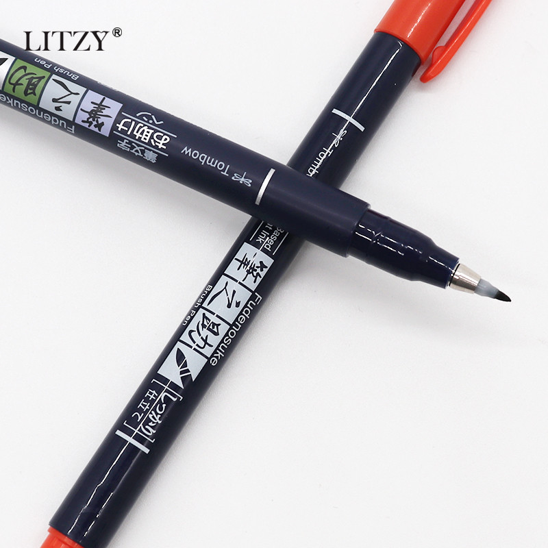 Japan Tombow Fudenosuke Kist Olovka za pisanje Kaligrafsko pisanje Olovke za crtanje Umjetnički marker za izradu karata za bilježenje