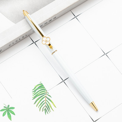 1 bucăți per stilou cu patru foi, stilou creativ, multicolor, stilou cu bilă din metal, pix de papetărie, pixuri noutate pentru scris