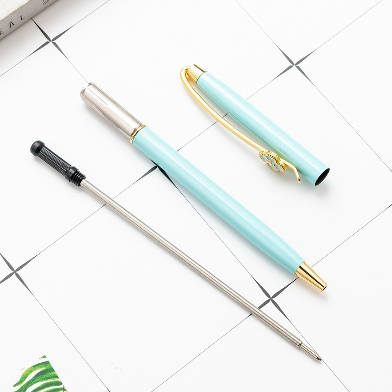 1 bucăți per stilou cu patru foi, stilou creativ, multicolor, stilou cu bilă din metal, pix de papetărie, pixuri noutate pentru scris