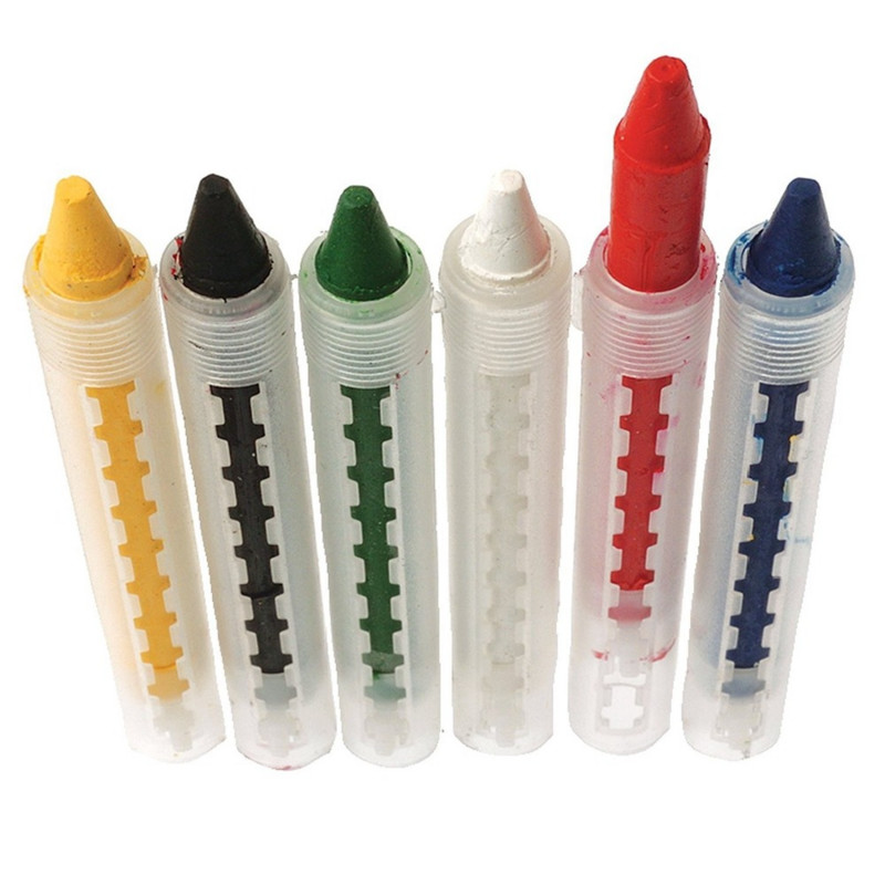 6 vnt. Spalvinga kūno veido makiažo piešimo rašiklis Vaikams „pasidaryk pats“ akvarelinis rašiklis Helovino vakarėlis „pasidaryk pats“ piešimo pieštukas vaikams Menas