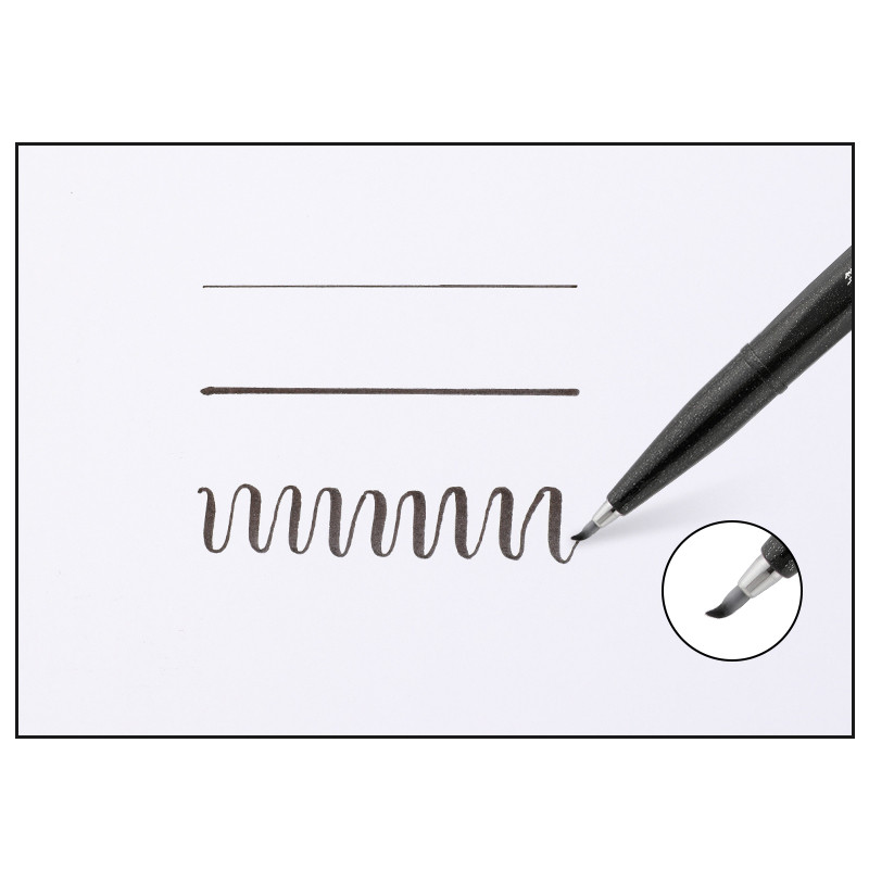 PENTEL TOUCH Brush Semn Pen SES15C Stilo de caligrafie cu vârf fin Jurnal de scriere Perie Scriere Desen Graffiti Papetarie japoneză
