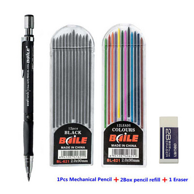 Komplet mehaničkih olovaka 2,0 mm Kawaii automatske olovke za pisanje, dječji dar za djevojčice, pribor za ispite u školi, slatka tiskanica