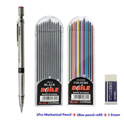 Komplet mehaničkih olovaka 2,0 mm Kawaii automatske olovke za pisanje, dječji dar za djevojčice, pribor za ispite u školi, slatka tiskanica