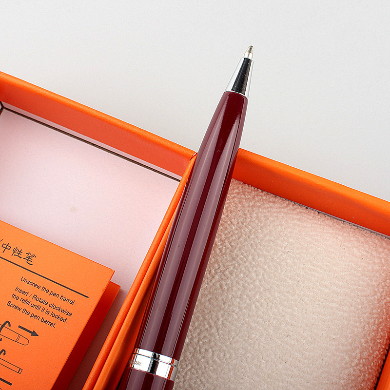 luksusa Augstas kvalitātes lodīšu pildspalva metāla krāsa Bizness Biroja skolas piederumi Rakstāmbrūna tinte Lodīšu pildspalvas