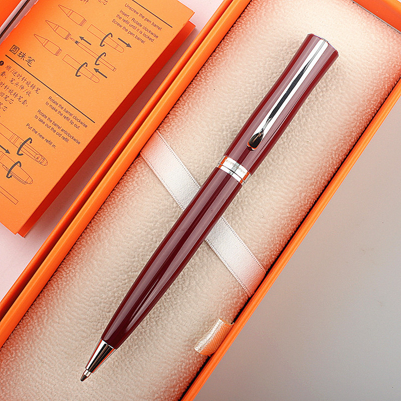 luksusa Augstas kvalitātes lodīšu pildspalva metāla krāsa Bizness Biroja skolas piederumi Rakstāmbrūna tinte Lodīšu pildspalvas