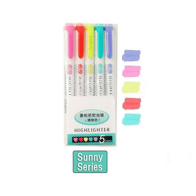 5/10 Krāsas Divgalvu marķieri Pildspalvas mākslas marķieri Kawaii japāņu mīksto krāsu fluorescējošās pildspalvas Skolas un biroja kancelejas preces