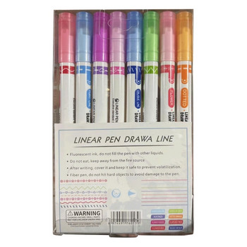 6/8 цветни цветни химикалки Накрайник за ролкови химикалки Цветни маркери с двоен връх за Направи си сам Scrapbooking Calendar Planner Abum