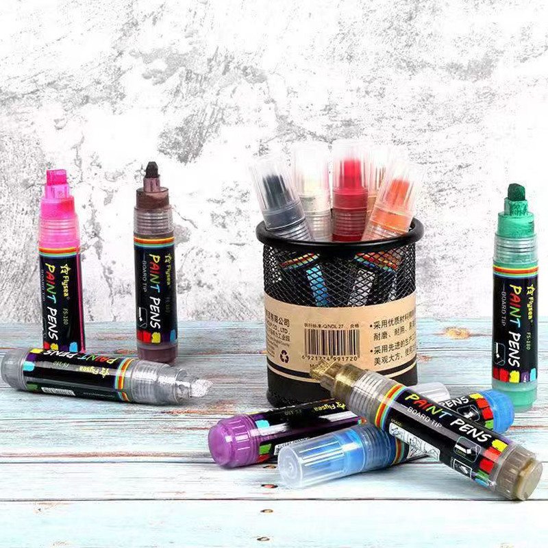 1 vnt. 10 mm metalinis dažų žymeklis, skirtas keramikiniam akmeniniam stiklui, porcelianiniam puodeliui, mediniam audiniui, „pasidaryk pats“ grafiti tapybos žymekliui meno reikmenų rinkinys