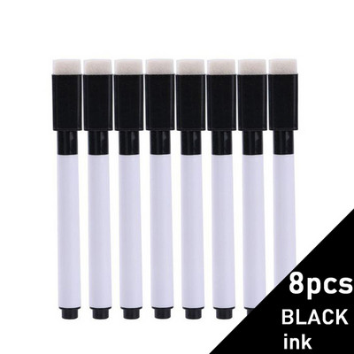 Marker magnetic pentru tablă albă, șters în 8 culori, cu capac magnetic și radieră, cu cretă lichidă, stilou șters, marcator de artă, articole de papetărie