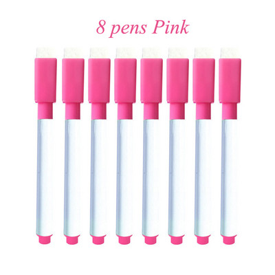 Marker magnetic pentru tablă albă, șters în 8 culori, cu capac magnetic și radieră, cu cretă lichidă, stilou șters, marcator de artă, articole de papetărie