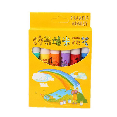 6 bucăți stilou cu bule de imprimare 3D stilou magic pentru floricele de porumb pentru felicitări de zi de naștere, instrument de pictură cu efect de expansiune, articole de papetărie