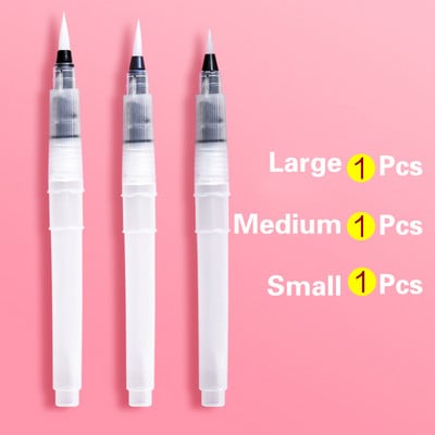 3kom set kistova za pohranjivanje vodene olovke od najlona s mekim vrhom Koristite za crtanje akvarela Aqua kist olovka za studente Pribor za umjetnost