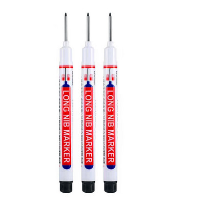 3 kom. Dugački markeri za duboke rupe Olovke 20 cm Deep Reach markeri s dugim nosom 4 boje Promjenjiva olovka za plastiku Drvo Metal