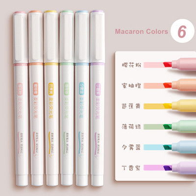 DELI Set markera za označavanje s mekim vrhom, fluorescentna olovka u pastelnim bojama, 3 raspona boja, 6 kom./pak.