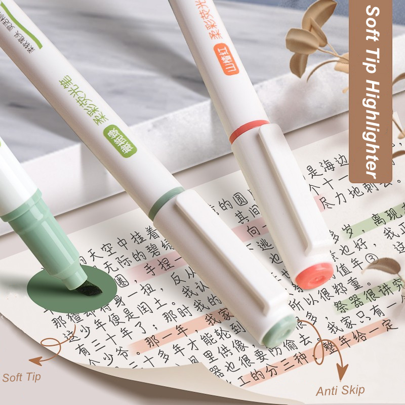 DELI Set markera za označavanje s mekim vrhom, fluorescentna olovka u pastelnim bojama, 3 raspona boja, 6 kom./pak.