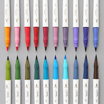 1 τεμ Japanese SAILOR Shikiori Soft Calligraphy Pen Cute Four Seasons Color Pigment Brush Pen Kawaii Art Marker Pen Journal Pen