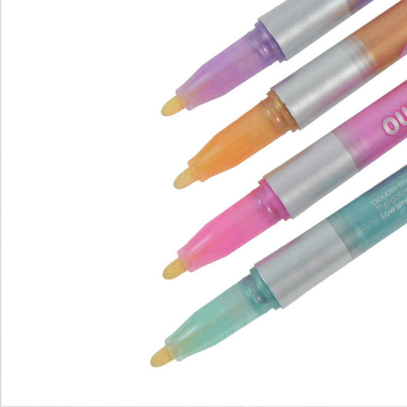 8-χρωμα Μεταλλική Διπλή Γραμμή Art Mark Color Outline Στυλό Μαθητικά Είδη Σχολικά Εικαστικά