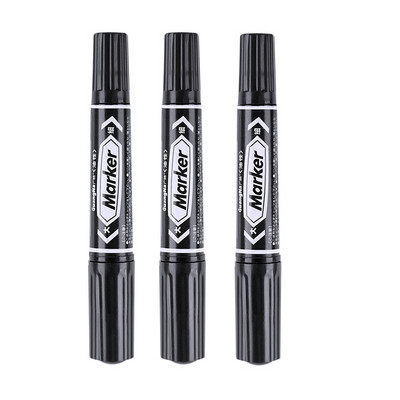 3 kom/5 kom Vodootporne permanentne flomastere Crne Plave Crvene Dva vrha Uljna tinta Olovka za potpis bez blijeđenja za papir Metal Staklo Označavanje