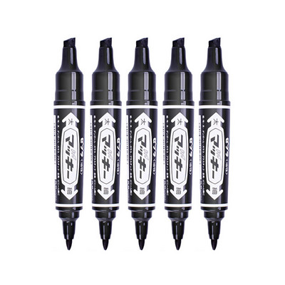 3 kom/5 kom Vodootporne permanentne flomastere Crne Plave Crvene Dva vrha Uljna tinta Olovka za potpis bez blijeđenja za papir Metal Staklo Označavanje