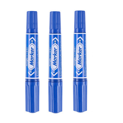 3 kom/5 kom Vodootporne permanentne flomastere Crne Plave Crvene Dva vrha Uljna tinta Olovka za potpis bez blijeđenja za papir Metal Staklo Označavanje