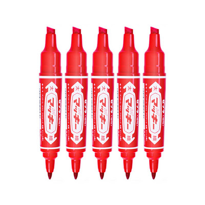 3 kom/5 kom Vodootporne permanentne flomastere Crne Plave Crvene Dva vrha Uljna tinta Olovka za potpis bez blijeđenja za papir Metal Staklo Označavanje