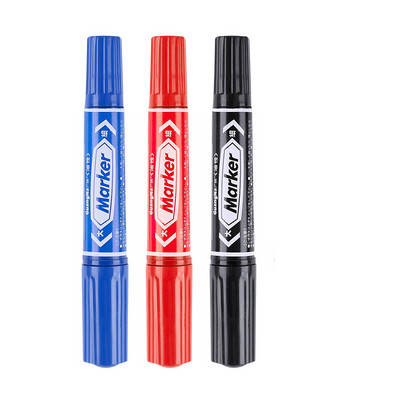 3 kom/5 kom Vodootporne permanentne flomastere Crne Plave Crvene Dva vrha Uljna tinta Olovka za potpis bez blijeđenja za papir Metal Staklo Označavanje