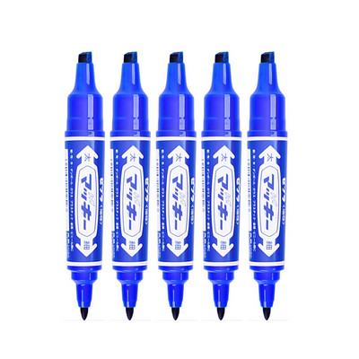 3 kom/5 kom Vodootporne permanentne flomastere Crne Plave Crvene Dva vrha Uljna tinta Olovka za potpis bez blijeđenja za papir Metal Staklo Označavanje