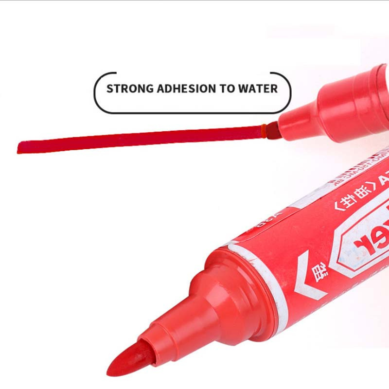 3 kom/5 kom Vodootporne permanentne flomastere Crne Plave Crvene Dva vrha Uljna tinta Olovka za potpis bez blijeđenja za papir Metal Staklo Označavanje