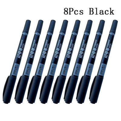 8 komada vodootporne trajne olovke s dvostrukim vrhom 0,5/1,0 mm s vrhom crne/plave/crvene umjetničke slike za grafite Školski uredski pribor