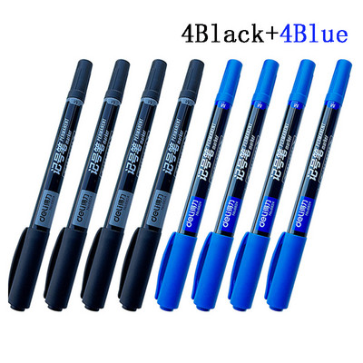 8 komada vodootporne trajne olovke s dvostrukim vrhom 0,5/1,0 mm s vrhom crne/plave/crvene umjetničke slike za grafite Školski uredski pribor