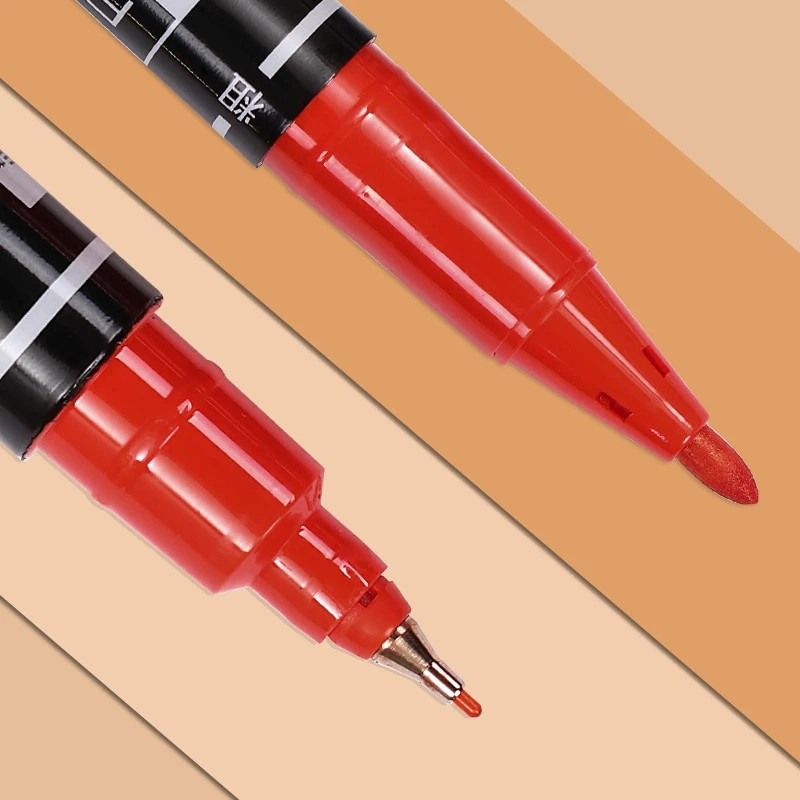 8 komada vodootporne trajne olovke s dvostrukim vrhom 0,5/1,0 mm s vrhom crne/plave/crvene umjetničke slike za grafite Školski uredski pribor