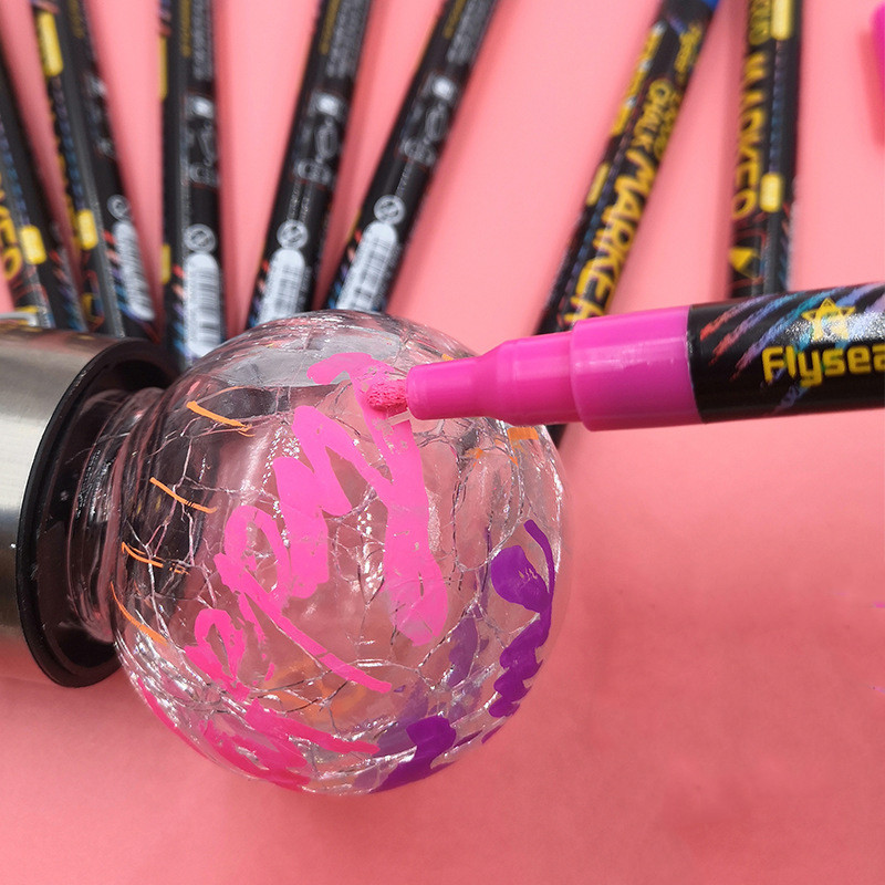 1,0 mm-es folyékony kréta jelölő tollak Több színű, törölhető kiemelő öltöny tábla táblához LED írótábla üvegablak festéshez