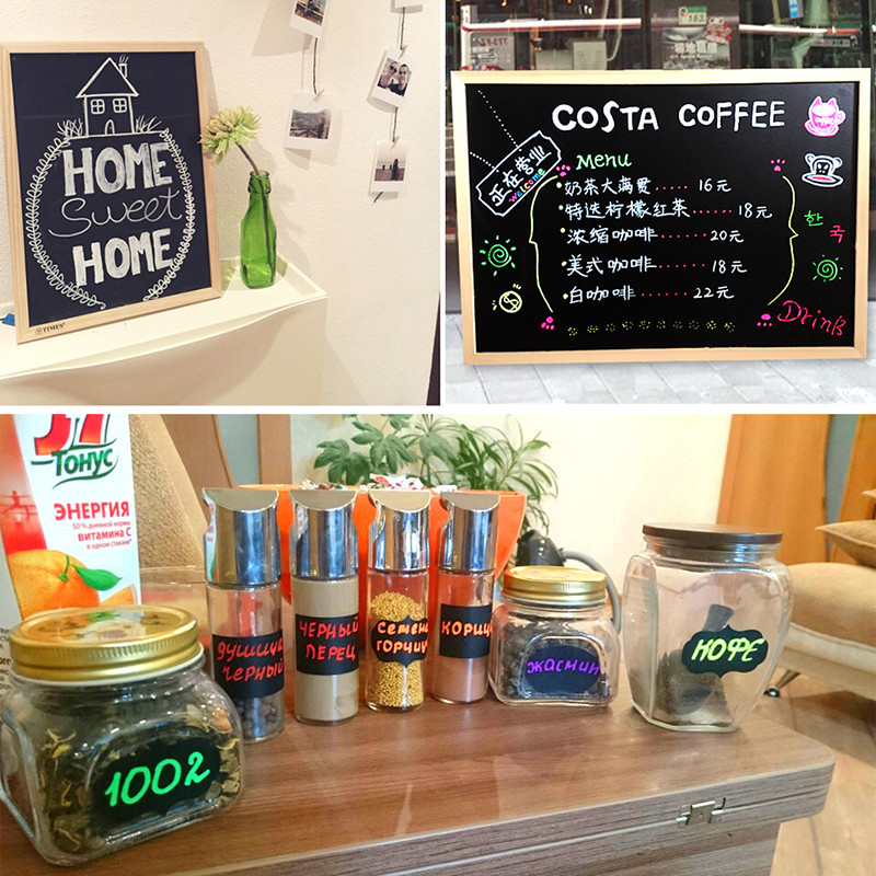 1,0 mm-es folyékony kréta jelölő tollak Több színű, törölhető kiemelő öltöny tábla táblához LED írótábla üvegablak festéshez