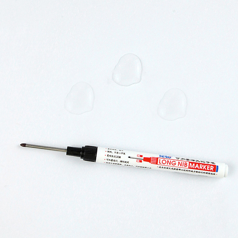 Marcatori cu cap lung de mare capacitate Pix Decorare pentru prelucrarea lemnului pentru baie Pixuri cu găuri adânci multifuncționale Pix Cerneală neagră