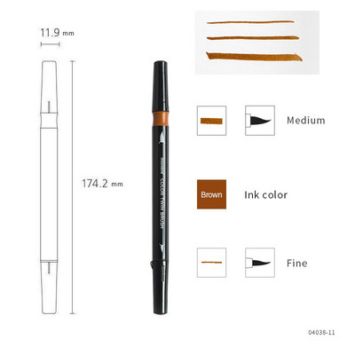 1kom Monami Twin Brush Pen Watercolor Art Home DIY marker za crtanje Slika Doodle Kaligrafski okvir Školski poklon F554
